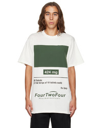 424 White Print T Shirt