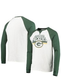 Junk Food Whitegreen Bay Packers Colorblock Raglan Long Sleeve T Shirt At Nordstrom