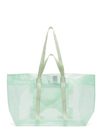 Off-White Green And White Arrows Tote