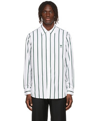 AMI Alexandre Mattiussi Green White Stripe Ami De Cur Shirt
