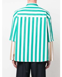 Sunnei Layered Striped Cotton Shirt