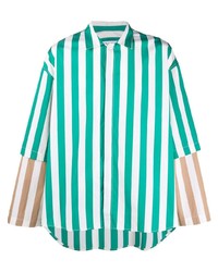 Sunnei Layered Striped Cotton Shirt