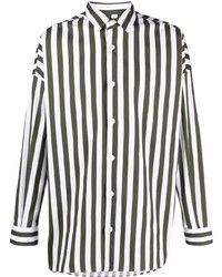 Emporio Armani Logo Embroidered Striped Shirt