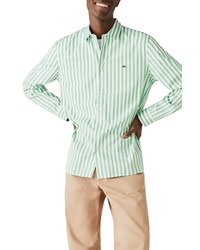 Lacoste Regular Fit Stripe Button Up Shirt