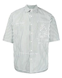 Izzue Logo Print Striped Shirt