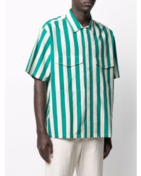 Sunnei Vertical Stripe Short Sleeve Shirt