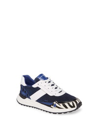 White and Navy Athletic Shoes