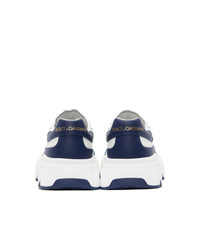 Dolce and Gabbana White And Blue Daymaster Sneakers