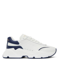 Dolce and Gabbana White And Blue Daymaster Sneakers