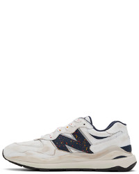 New Balance White Blue 5740 Sneakers