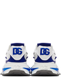 Dolce & Gabbana White Blue Airmaster Sneakers