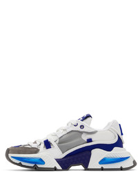 Dolce & Gabbana White Blue Airmaster Sneakers