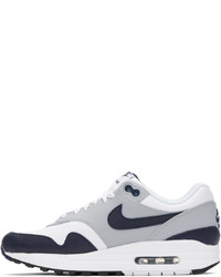 Nike White Grey Air Max 1 Lv8 Sneakers