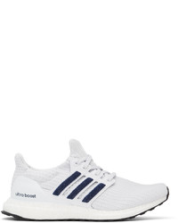 adidas Originals White Navy Ultraboost 40 Dna Sneakers