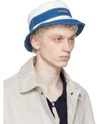 Jacquemus Blue White Le Bob Rayures Bucket Hat