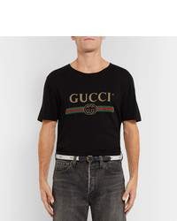 Gucci 3cm Logo Detailed Stretch Webbing And Leather Belt
