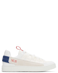 Pierre Hardy White Blue Victor Cruz Edition Low Sneakers