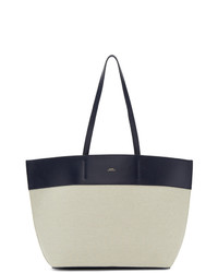A.P.C. Blue And Off White Totally Tote