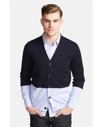 PS Paul Smith Colorblock Cardigan Navy Blue Large