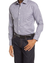 Peter Millar Crown Ease Check Stretch Cotton Button Up Shirt