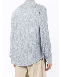 Armani Exchange Grid Print Long Sleeved Shirt