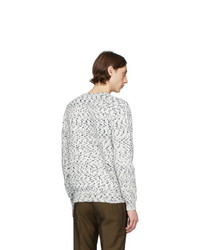 A.P.C. Off White And Navy Tino Sweater