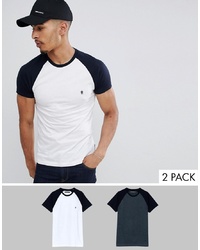 French Connection 2 Pack Raglan T Shirts
