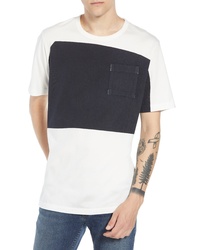 French Connection Asymmetrical Colorblock Pocket T Shirt