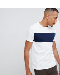 Burton Menswear Big Tall T Shirt With Pocket In Navy And White Colour Block