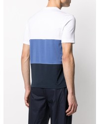 Cruciani Colour Block Striped T Shirt