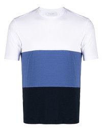 Cruciani Colour Block Striped T Shirt