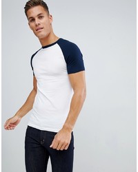 ASOS DESIGN Muscle Fit T Shirt With Contrast Raglan