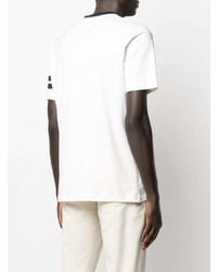 Brunello Cucinelli Striped Sleeve Cotton T Shirt