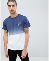 Burton Menswear T Shirt In Navy Dip Dye