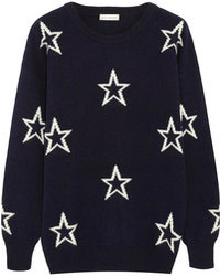 Chinti and Parker Star Intarsia Wool Sweater