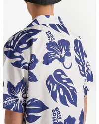 Prada Leaf Print Short Sleeve Shirt