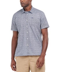 Barbour Melbury Floral Short Sleeve Button Up Shirt In Navywhite At Nordstrom