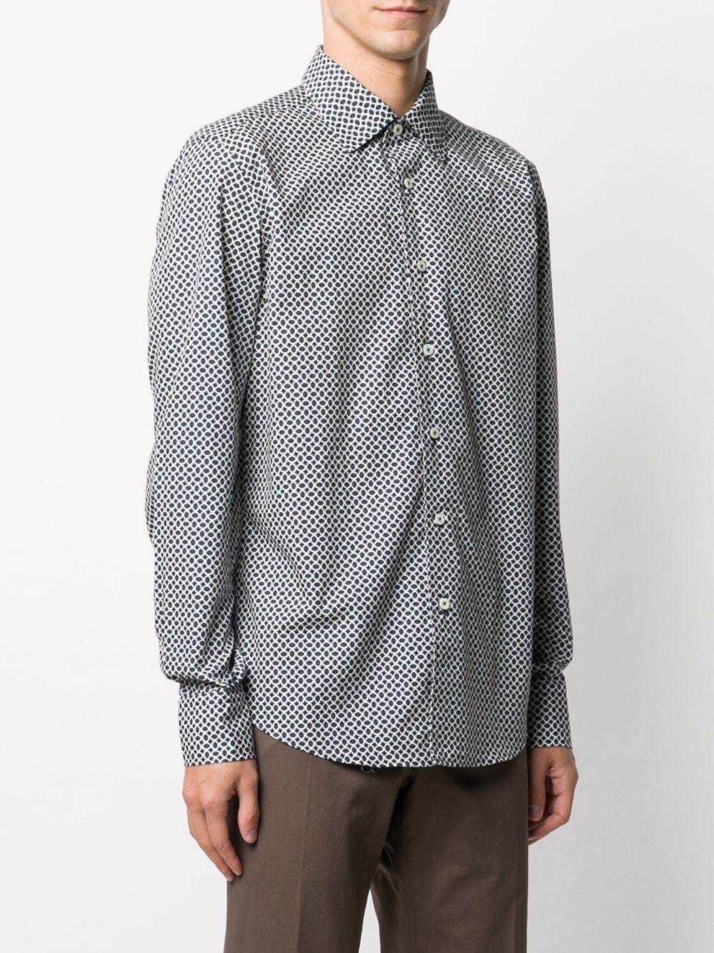 Dell'oglio Geometric Button Down Shirt, $118 | farfetch.com | Lookastic