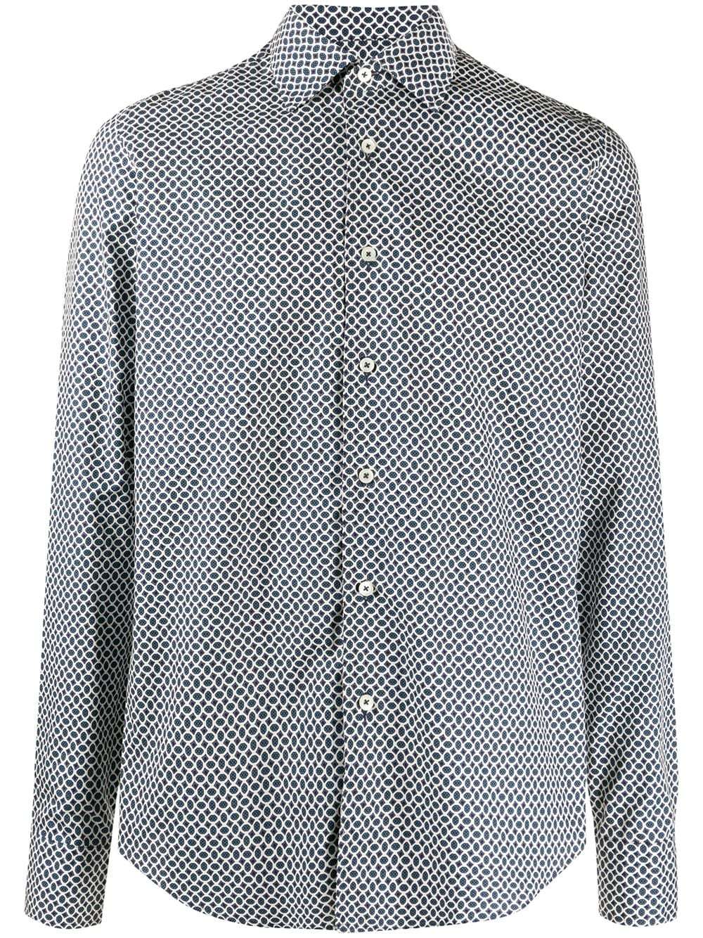 Dell'oglio Geometric Button Down Shirt, $118 | farfetch.com | Lookastic