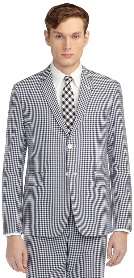 Brooks Brothers Gingham Classic Jacket, $750 | Brooks Brothers | Lookastic