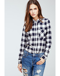 Forever 21 Gingham Button Down Shirt
