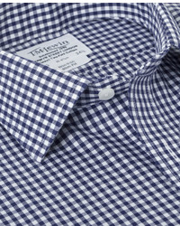 T.M.Lewin Non Iron Navy Gingham Slim Fit Shirt