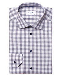 Eton Slim Fit Check Dress Shirt