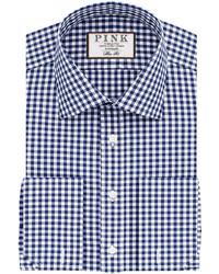 Thomas Pink Summers Check Slim Fit Double Cuff Shirt
