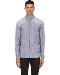 DSquared 2 Blue Gingham Check Button Down Shirt