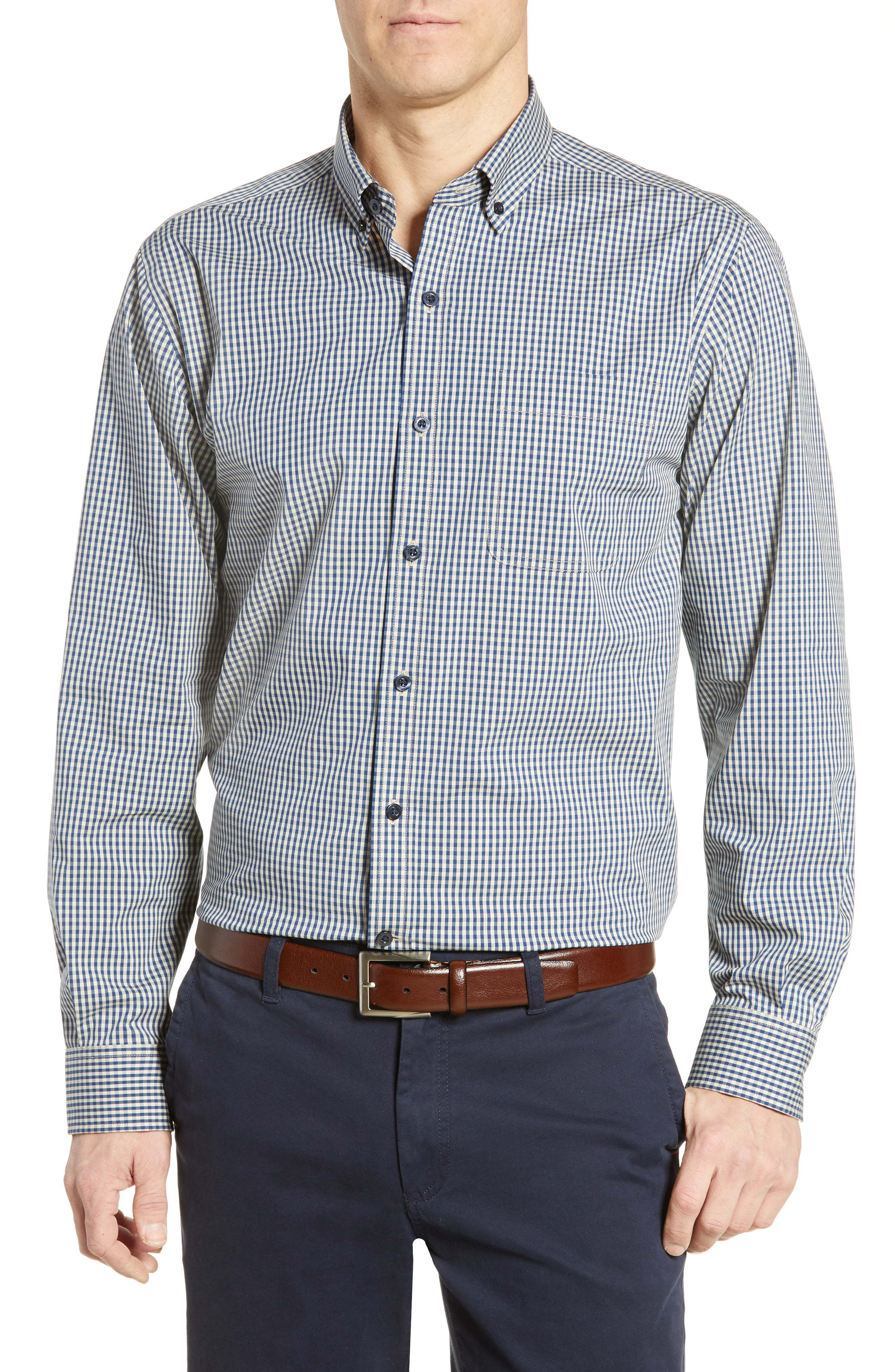 Cutter & Buck Anchor Classic Fit Gingham Shirt, $95 | Nordstrom | Lookastic