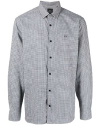 Armani Exchange Check Print Long Sleeved Shirt
