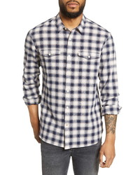 John Varvatos Star USA Dale Regular Fit Plaid Button Up Shirt