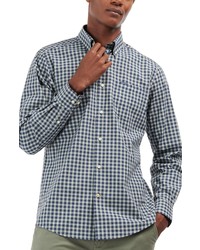 Barbour Merryton Tailored Fit Check Shirt In Mint At Nordstrom