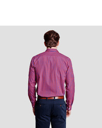 Thomas Pink Evenson Check Slim Fit Button Cuff Shirt